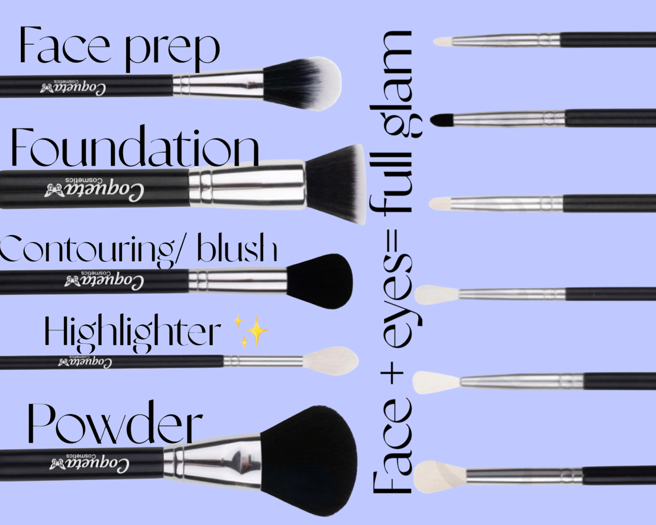 Full glam brush set