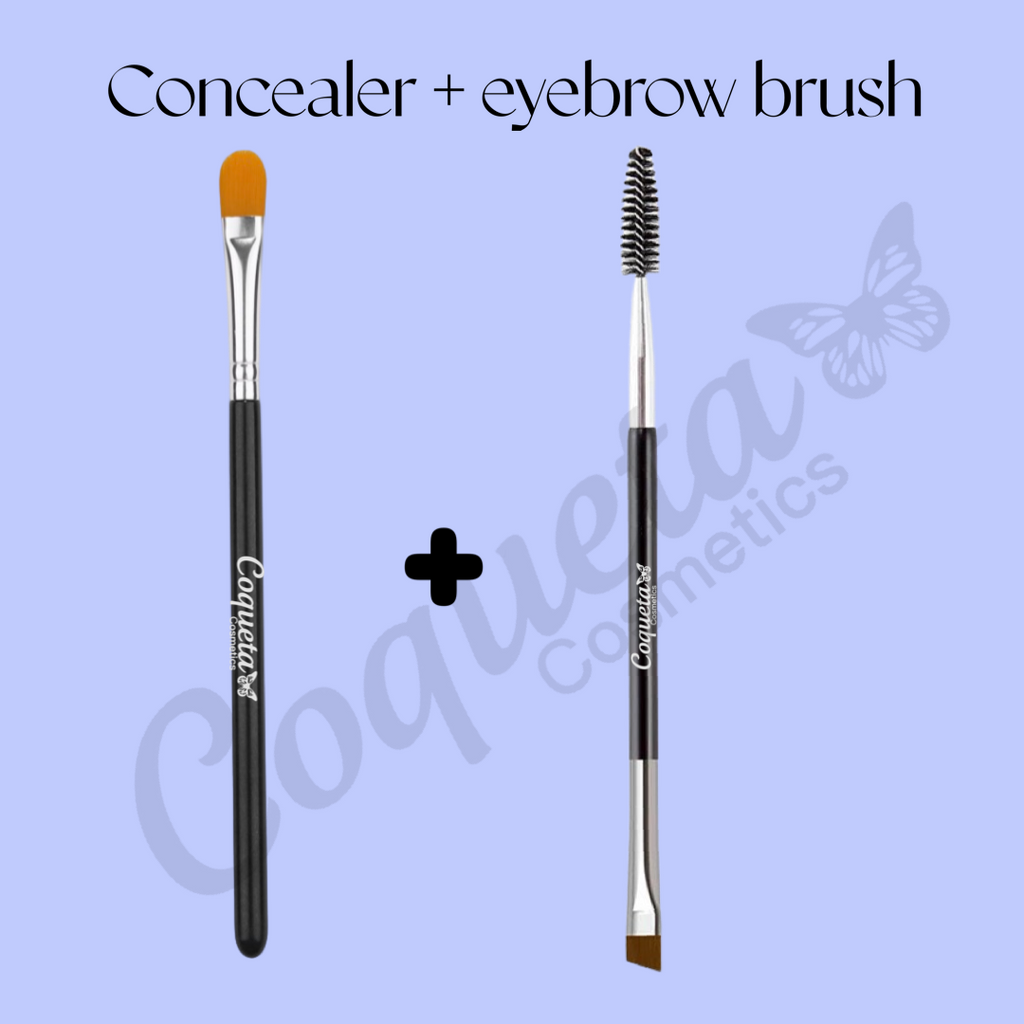 Concealer + eyebrow brush set
