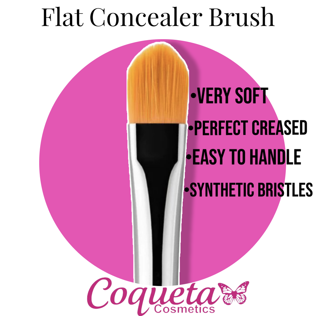 Flat concealer brush